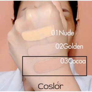 มีคูปองส่วนลด Coslor รองพื้นคอสเลอร์ แต่งหน้า ผิวเนียนสวย คุมมัน กันน้ำ กันแดด ล็อคเครื่องสำอาง หน้าฉ่ำ (รองพื้น 1 ชิ้น + สเปรย์ 1 ชิ้น + พัฟฟองน้ำ)