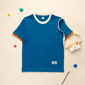 Baju Anak Jepang Balbokids Polos Trending Katun Combed Warna Deep Blue