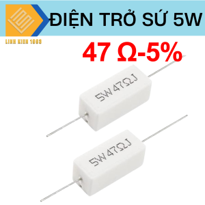 [ SET 3 CON ] Điện Trở Công Suất 47 Ohm 5W Điện Trở Sứ 5W Sai Số 5% Điện Trở 47 Ohm