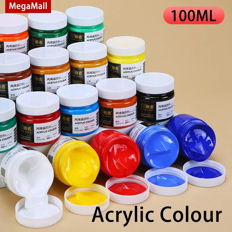100ML Acrylic Paint Set for Painting Textile Nail Fabric Glass Art Pigment