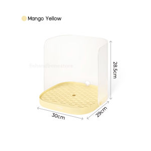 [Fish & Bone] ฐานวางน้ำพุแมว พร้อมตะแกรงระบายน้ำ + ฉากกันกระเด็น ที่วางน้ำพุ สำหรับสัตว์เลี้ยง