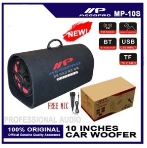 10 Inch Car Woofer Bluetooth Speaker USB TF card AUX player Wireless Bluetooth Super Bass Speaker Motorcycles car speaker with Wired mic MP-10S