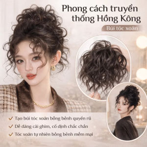 Tóc giả búi xoăn bằng len / Tóc giả búi hoa / Tóc giả búi kiểu tổ chim lỏng lẻo và rối / Tóc giả búi kiểu cổ điển
