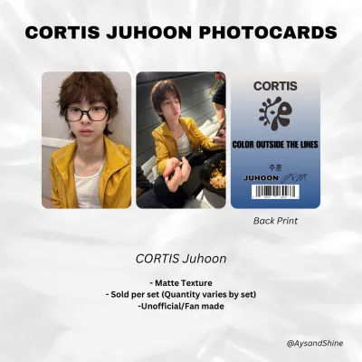 CORTIS JUHOON Photocards (James Juhoon Martin Seonghyeon Keonho) Color Outside the Lines