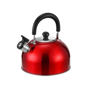 Fast Boil Outdoor Water Kettle with Whistling Spout Ergonomic Handle Flat Bottom Kettle Teapot For Camping Hiking