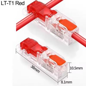 20PCS T-Type Wiring Connector with Fixing Hole Crimp Terminal Branch Splice Stripping Free Electrical Cable Wiring Connector Block