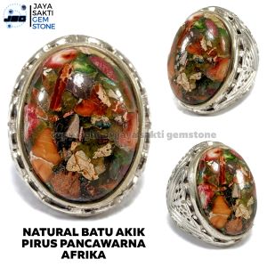 Natural Batu Akik Pirus Pancawarna Afrika Original PA04