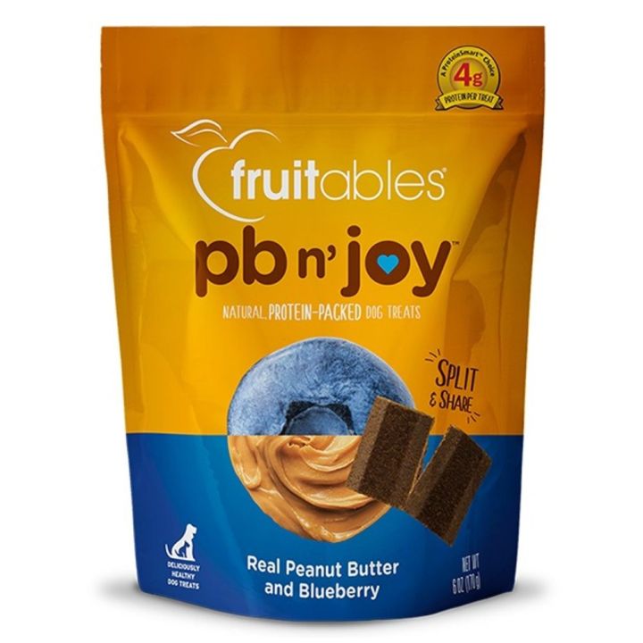 Fruitables PB N' Joy Peanut Butter Blueberry Dog Treats 6oz