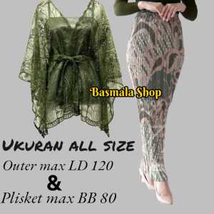Set kebaya outer tille pita cantik mix satin brukat kondangan wisuda bridesmaid kebaya modern mewah