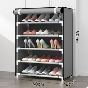 9 Layers Shoe Rack Space Saving Shoe Cabinet Stainless Steel Home Use Simple Slipper Shelf Colorful Dustproor Shoe Rack