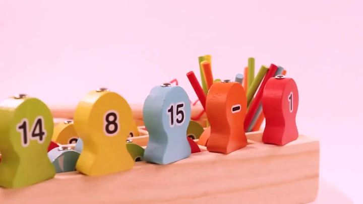 Trolling Math Magnetic Fishing Math Game Montessori ของเล่นไม้การเรียนรู้กิจกรรม Fine ...