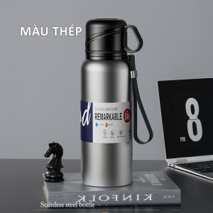Bình Giữ Nhiệt Inox 316 Cao Cấp Có Nắp Làm Ly Uống Tiện Lợi - Bình Nước Giữ Nhiệt Đa Năng 1200ml