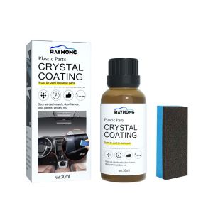 Crystal Coating for car plastic part Coating Agent restorer car interior cleaner original multi-purpose with free sponge crystal coating for motorcycle detailing cleaner leather protection cleaning solution accesorries nano polish  trim restorer plastic