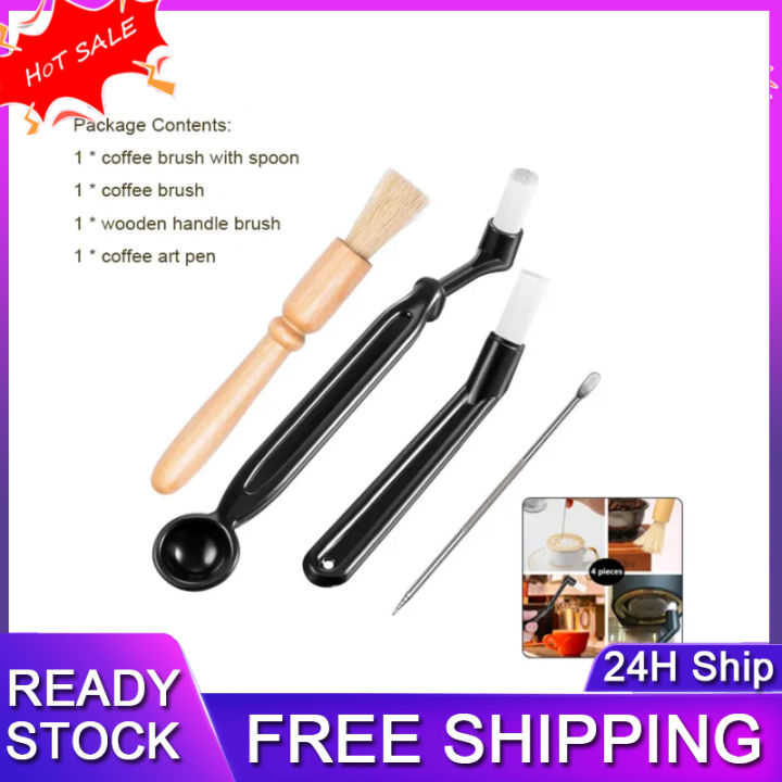 4 Pcs Coffee Machine Cleaning Set Coffee Grinder Brush Coffee Machine