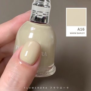 FLOWERORA (โทนนู้ด) สีทาเล็บกึ่งเจล ไม่ต้องอบ ไม่มีกลิ่นฉุน ทาในห้องแอร์ได้