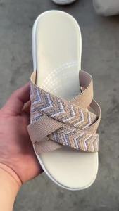 Large Size Thick-Soled Cross-Strap Sandals For Women New Summer Flat-Soled Cross-Strap Soft-Soled Casual Sandals