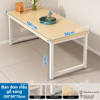 DAMIK Bàn học tại nhà 140CM Bàn máy tính thiết kế hiện đại làm việc chân sắt trắng/đen chữ U