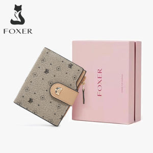 FOXER Dompet Pendek Motif Fashion Tempat Kartu Kredit Dompet Koin Lipat Dompet Wanita