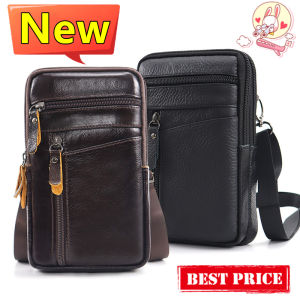 New Mens Genuine Leather Waist Packs Bag Phone Pouch Bags Men Handbag Bag Small Chest Shoulder Belt Bag Crossbody Leather Bags2026