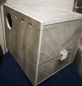 Nest box for Cockatiels  With and W/o Aluminum hole Guard-10x10x12-Marine Plywood 1/2