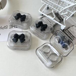 🔥🔥🔥adae Kính áp tròng trường hợp màu hồng trong suốt tình yêu cung Kính áp tròng trường hợp cô gái cầm tay vẻ đẹp học sinh hộp lưu trữ chăm sóc mắt container hộp