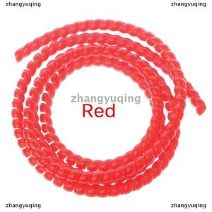[COD] zhangyuqing 1m 10mm 14mm Colorful Spiral Wire Organizer Wrap Tube Flame retardant Cable Sleeve