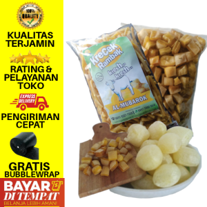 (KOTAK/DADU) Krecek Rambak Kulit Sapi / Kerupuk Dorokdok / Krupuk Jangek Kulit Sapi / Rambak Kulit Sapi (1 Kg)