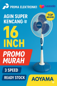 [PROMO MURAH] Kipas Angin AOYAMA 16 Inch – Stand Fan Kokoh Dingin Maksimal Harga Terjangkau!