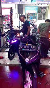 [Paket Paketan] Lampu Alis running gratis demon eyes untuk motor Vario aerox beat