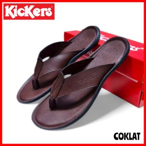 SANDAL JEPIT PRIA KICKERS KULIT ASLl / SANDAL COWOK LEBARAN MURAH PROMO / SANDAL LAKI-LAKI TRENDY / SENDAL DISTRO KEKINIAN