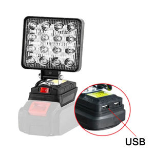 Lampu LED Portable Lamp Baterai 21V 48VF LED lampu cordless Antarmuka baterai Makita LED work light LAMPU SOROT LED bisa COD easy to carry usb phone charger