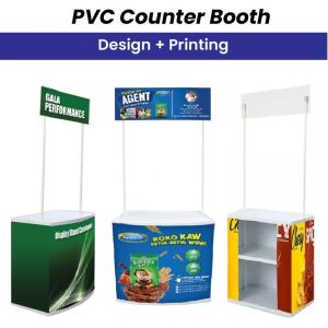 PVC Counter Booth / Promotion Counter Booth + Customisable Printing (FREE Design)