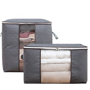 Large Capacity Clothes Storage Bag Folding Closet Organizer Non-woven Storage Box For Pillow Blanket