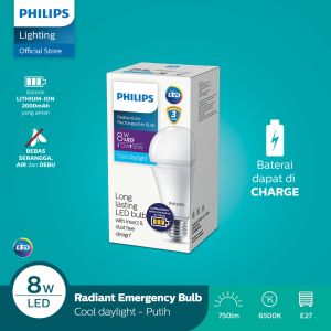 Philips Lampu LED Radiantline Rechargeable LEDBulb 8W 6500K