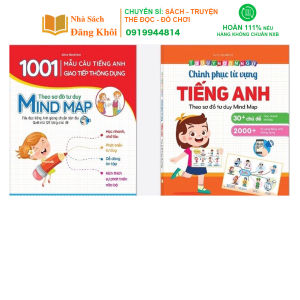 Sách - Combo Mindmap Chinh Phục Từ Vựng Tiếng Anh Theo Sơ Đồ Tư Duy Mind Map - 1001 Mẫu Câu Tiếng Anh Giao Tiếp