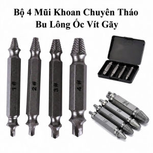 Bộ Tháo Ốc Vít Bulong Gãy Toét Đầu 4 Size