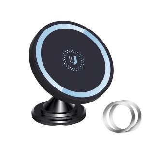 Phone Holder Bracket Stand Rack 360 Degree Rotation Powerful Magnets for Car Mount Strong Grip Secure Driving Experience