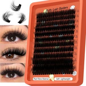 MACRAMEX 100D False Eyelashes 3D Volume Wispy Style DIY Lash Extension Kit Long Lasting Fluffy Clusters Fake Eyelash Makeup Enhancement