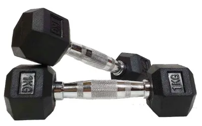 Premium Hexagon Dumbbells (1kg-10kg): Build Strength Tone Muscles and Boost Home Workouts - Shop Now!