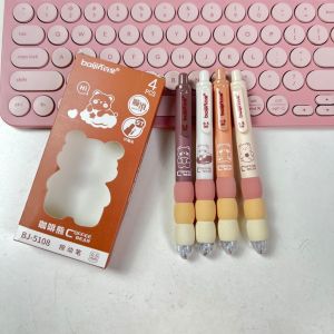 Set 4 bút gel ngòi 0.5mm có đệm tay êm ái nhiều màu LILA BDEMCF37