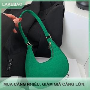 【LAKEBAO】 Kẹo Màu Sắc Thiết Kế Tiên Tiến Kết Cấu Nách Túi Xách Cảm Thấy Túi Vai Cho Phụ Nữ Của Phụ Nữ Subaxillary Túi Ví Lưỡi Liềm Yên Túi