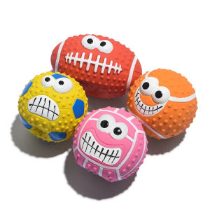 SChitec Squeaky Rubber Chewing Ball for Dogs Pet Toys Cleaning Tooth Chew Toy Bite Resistant InteractiveSupplies