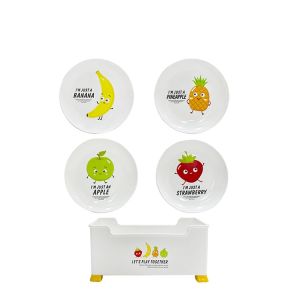 Piring / Piring Buah / Piring Kartun / Piring Bulat Set isi 9pcs - 1130