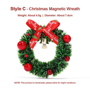 Specool® Christmas Magnetic Wreath Fridge Magnet Mini Artificial Christmas Wreath Decoration Home Decor