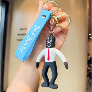 Skibidi Toilet 3D Figure Keychain Cute Funny Character Bag Charm Wrist Strap Key Ring Backpack Accessories Gift