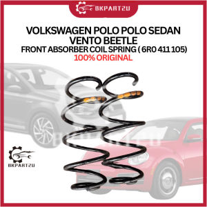 VOLKSWAGEN POLO POLO SEDAN VENTO BEETLE FRONT ABSORBER COIL SPRING ( 6R0 411 105) 100% ORIGINAL