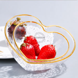 Onetwall รูปหัวใจทนอุณหภูมิสูงชามแก้วชามขนมชามสลัดชามผลไม้ที่ใช้ในครัวเรือน