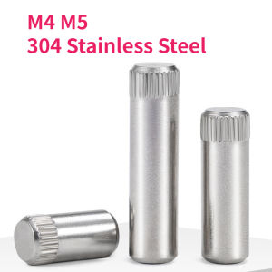 M4 M5 304 Stainless Steel Knurled Cylinder Pin Shaft Pin Parallel Dowel Toy Conecting Rod Lock Hinge Pin