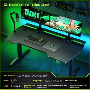 Lifting Computer Table Chair Set Slide Rail Office Table Multifunctional Computer Desk Electric Study Table