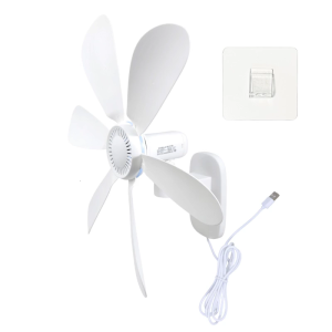 Space Saving Wall Mounted Fan 5V USB Operation Reversible Blade Design Suitable For Tight Areas